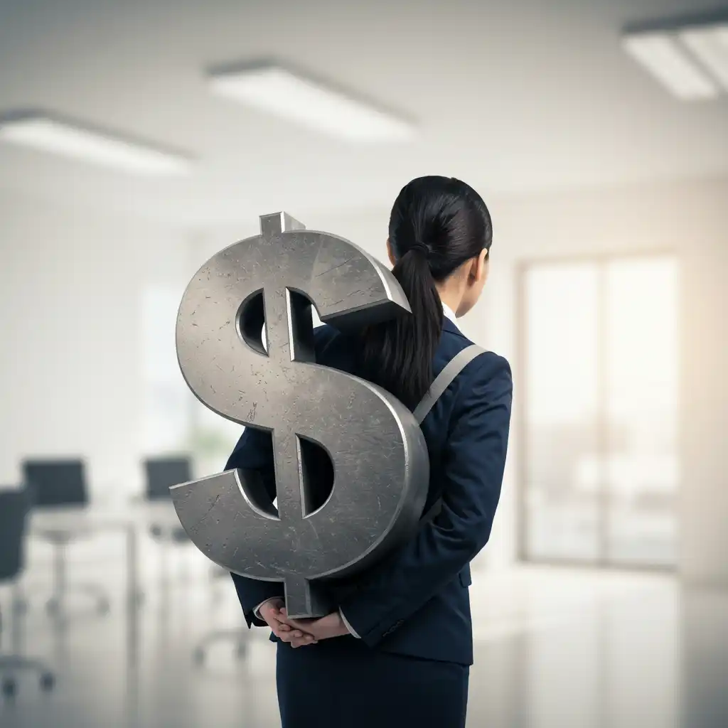 employee dollar sign back