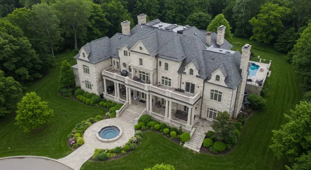mansion in the middle of the woods