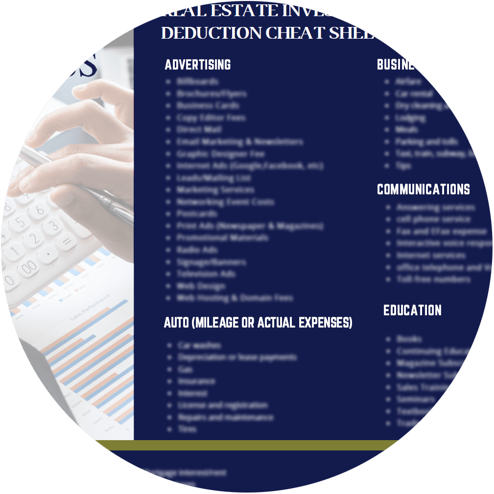ico REALTOR REAL ESTATE AGENT TAX DEDUCTION CHEAT SHEET